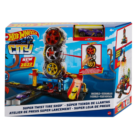 Jucarii educative - Mattel-Hot Wheel City Vulcanizarea Super Twist