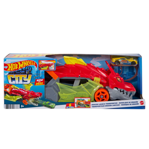 Jucarii educative - Mattel-Hot Wheels City Transportatorul Dragon