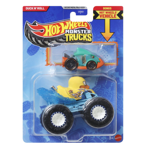 Oktató játékok - Hot Wheels Monster Truck Si Masinuta Metalica Duck N Roll