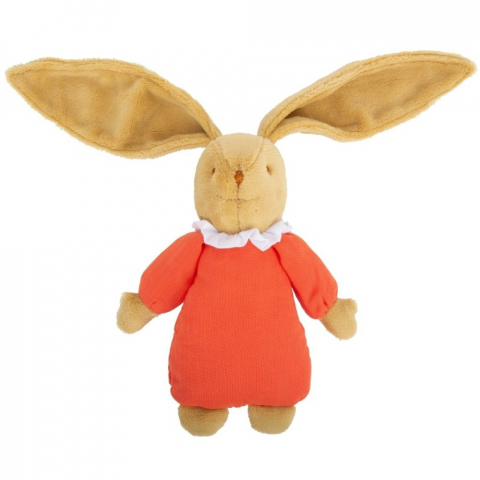 Iepure muzical bumbac organic - 25 cm Portocaliu [2]