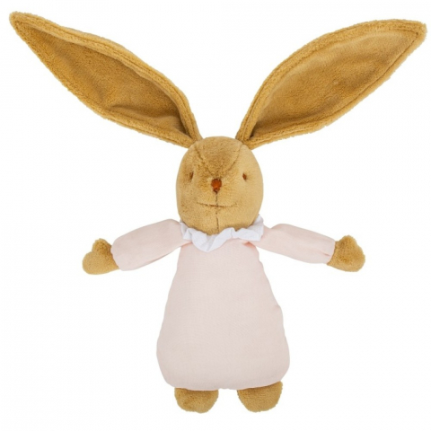 Iepure muzical bumbac organic - 25 cm Roz pastel [2]