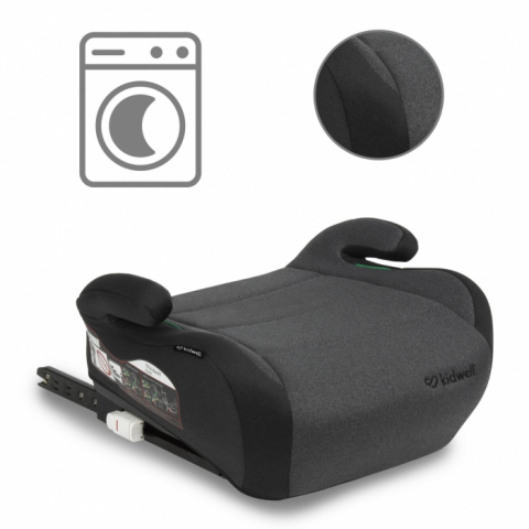 Inaltator auto 125-150 cm, cu ISOFIX Kidwell Ovan - Black Gray [4]