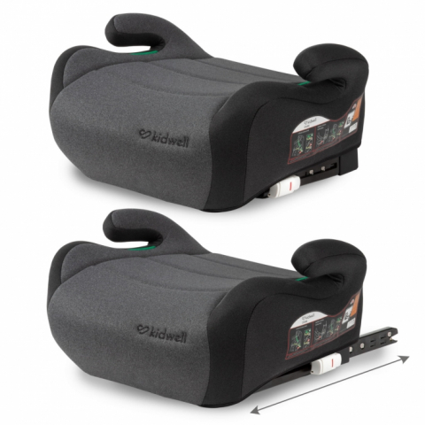 Inaltator auto 125-150 cm, cu ISOFIX Kidwell Ovan - Black Gray [5]