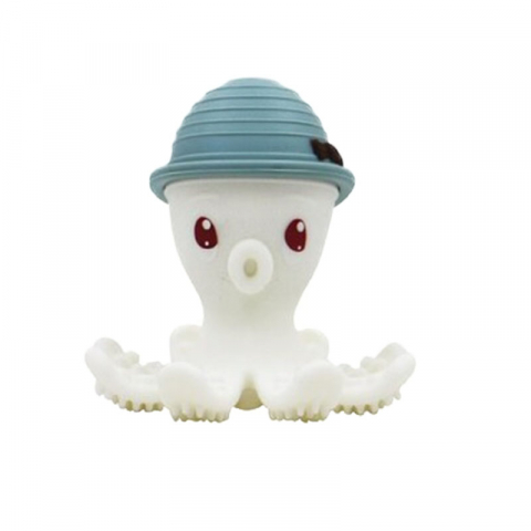 Jucarii 0-12 luni - Mombella-INEL GINGIVAL DIN SILICON, MOMBELLA - OCTOPUS IRON GREEN