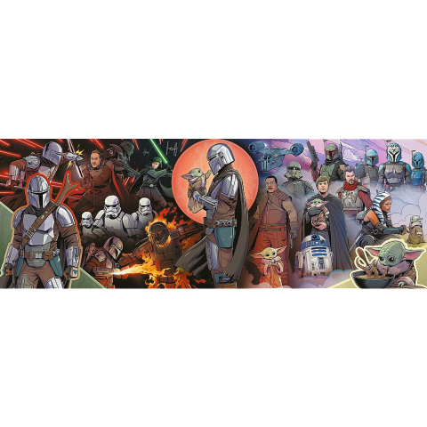Trefl-Puzzle Trefl 1000 Panorama Star Wars Avaneturile Mandalorianului [1]