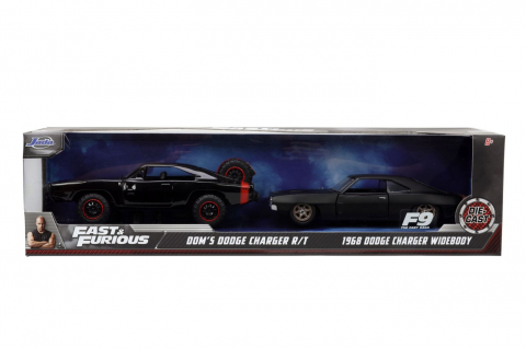 Játékok 6-8 éveseknek - Jada Fast And Furious Set Masinute Metalice Dodge Charger Rt Si Dodge Charger Widebody Scara 1:32