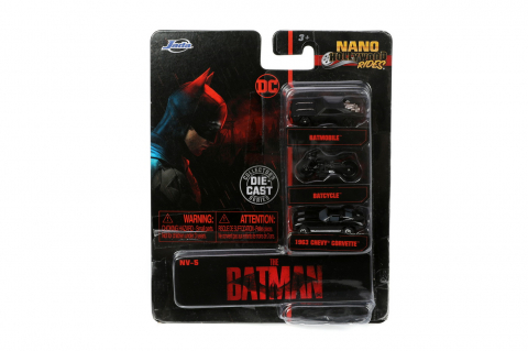 Játékok 50 RON alatt - Jada Set 3 Vehicule Nano Batman 4Cm