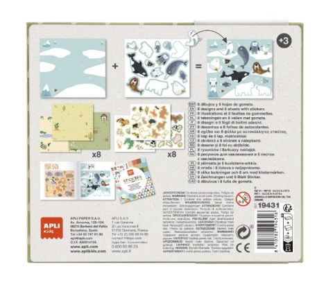 Joc creativ cu autocolante, Animale si habitatul lor, APLI, 3 ani+ [1]