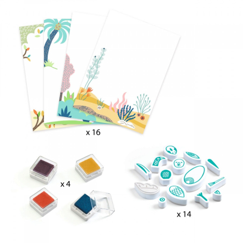 Djeco-Joc creativ cu stampile Animale surprinzatoare, Djeco [1]