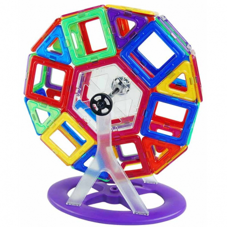 Jucarii +2 Ani - Magplayer Joc de constructie magnetic - 166 piese