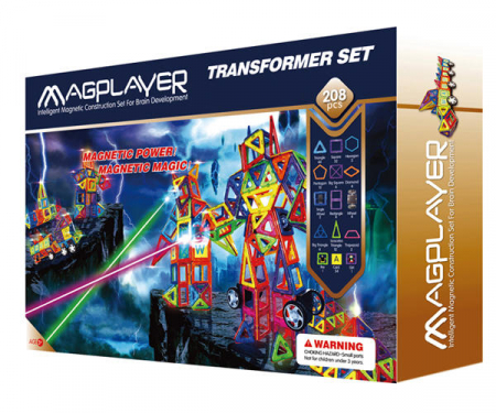 Szezonális játékok - Magplayer-Joc-de-constructie-magnetic-208-piese