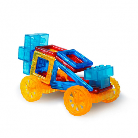 Jucarii magnetice - Magplayer-Joc-de-constructie-magnetic-Masinuta-si-robotel