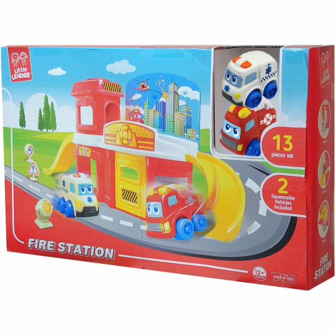 Jucarii educative - Little Learner-Joc de constructie - Prima mea statie de pompieri