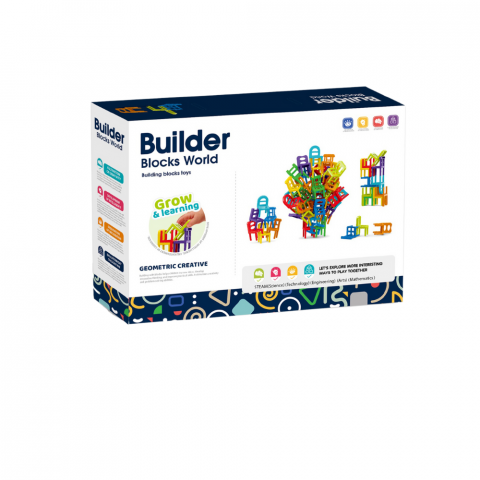 STEAM építőjáték - Színes székek (72 db) [2]