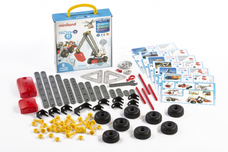 Építő készletek - Miniland-Joc-de-constructii-Activity-Mecaniko-81-Miniland