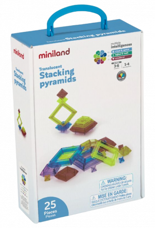 Jucarii de sezon - Miniland Joc de constructii cu piese translucide Piramide