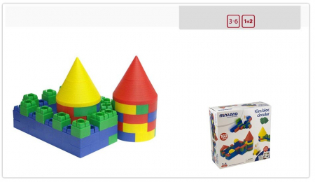 Miniland-Joc de constructii Kim Bloc Circular Miniland 160 buc [4]