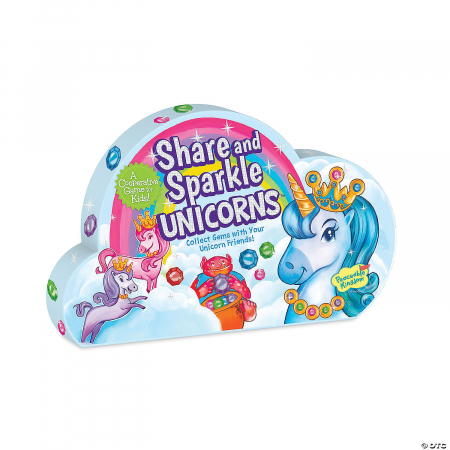 Jocuri educative - Peaceable Kingdom-Joc de cooperare cu unicorni si pietre pretioase Unicorni sclipiciosi
