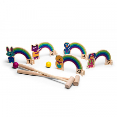 Játékok 3-5 éveseknek - Joc de cricket Curcubeu, BS Toys
