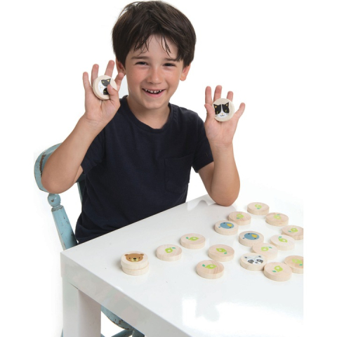 Tender Leaf Toys-Joc de memorie al pisicii inteligente, din lemn premium - Clever Cat Memory - 21 piese -  Tender Leaf Toys [1]