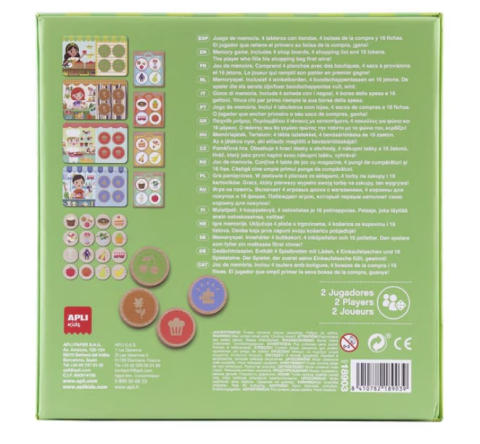 Apli-Joc de memorie Lotto Shopping, Apli Kids, Lemn, 22 x 22 x 5.4 cm, Multicolor [2]