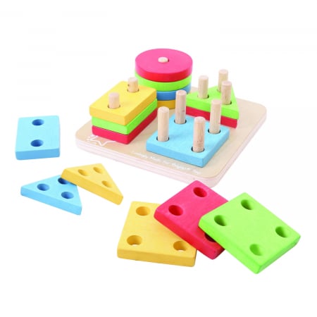 Toate jucariile - BigJigs-Joc-de-sortare-4-forme-geometrice