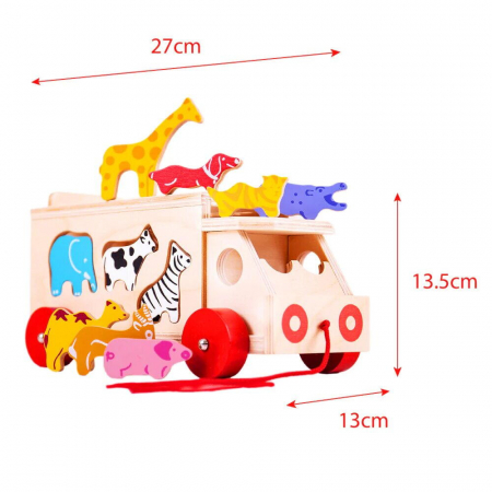 BIGJIGS Toys-Joc de sortare - Camionul animalutelor [2]