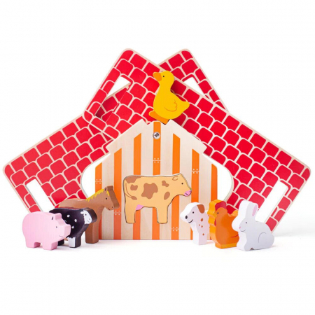 BIGJIGS Toys-Joc de sortare - Ferma vesela [1]
