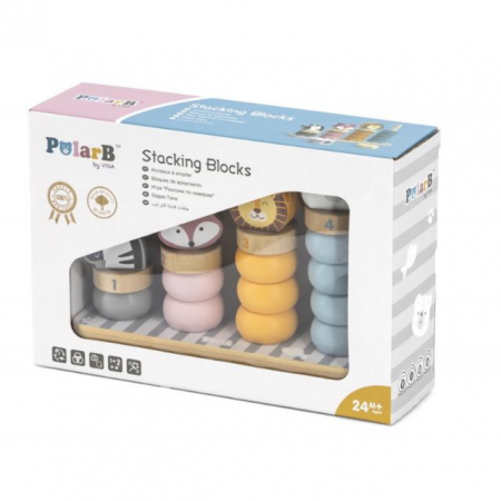 Cadouri botez - New Classic Toys Joc de stivuire Numaratoarea Animalutelor PolarB