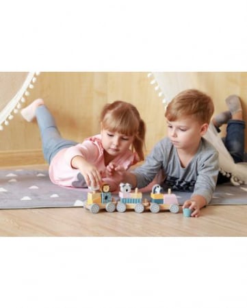 Cadouri botez - New Classic Toys Joc de stivuire Trenulet PolarB