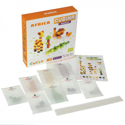 Cubika-Joc Din Lemn, Set de constructii, Cubika, World Africa [1]