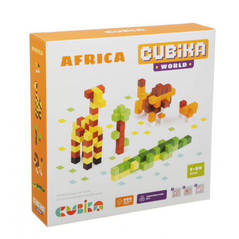 Jucarii 6-8 ani - Cubika-Joc Din Lemn, Set de constructii, Cubika, World Africa