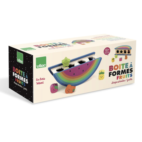 Joc din lemn sortator de forme - Curcubeu cu fructe Andy Westface - Vilac [4]