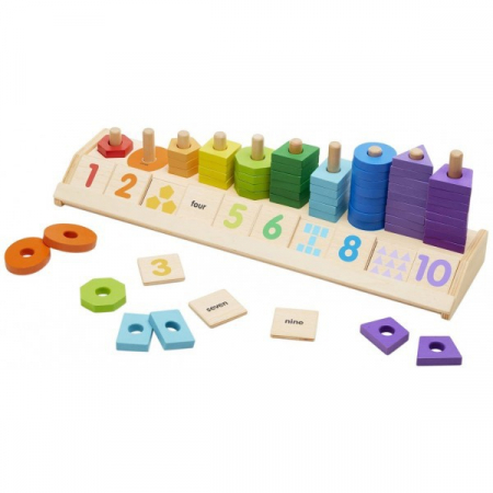 Baba ajándékok - Melissa & Doug Joc din lemn Sorteaza si numara
