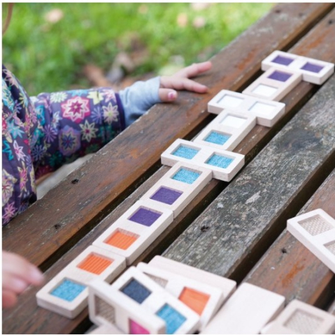 Joc domino din lemn, diverse texturi, Andreu Toys [3]