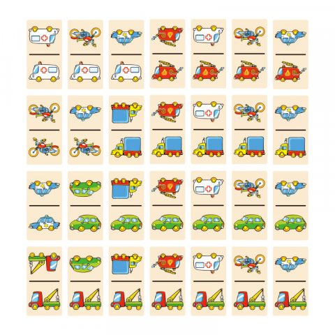 Játékok 3-5 éveseknek - Joc Domino Vehicule, Viga