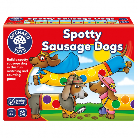 Olcsó ajándékok gyerekeknek - Orchard-Toys-Joc-educativ-Cateii-Patati-Spotty-Sausage-Dogs