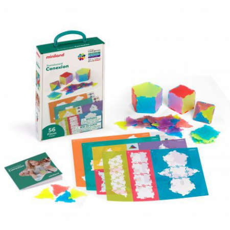 Jucarii de sezon - Miniland Joc educativ Conexion 56 cu piese translucide