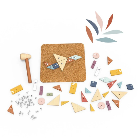 Jucarii educative - Speedy Monkey-Joc educativ cu ciocanel si panou din pluta, Speedy Monkey