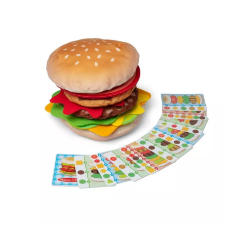 Melissa & Doug-Joc educativ de stivuire si potrivire Burgerul gigant [1]