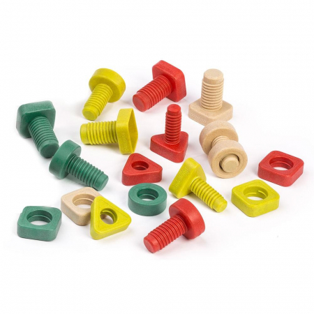Miniland Joc Educativ pentru dezvoltarea motricitatii Eco Suruburi si piulite [1]
