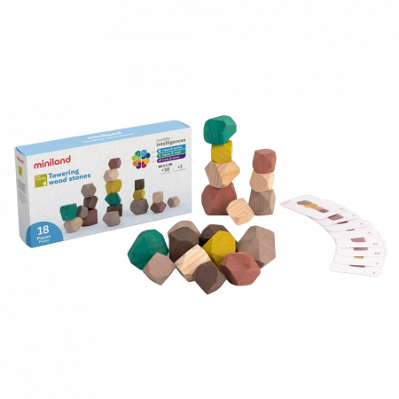 Jucarii de sezon - Miniland-Joc educativ pentru dezvoltarea motricitatii Wood Stones