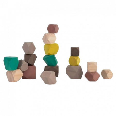 Miniland-Joc educativ pentru dezvoltarea motricitatii Wood Stones [1]