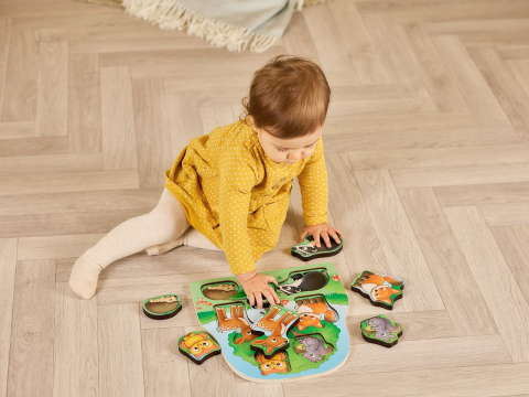 Joc Educativ Puzzle Cu Piese De Lemn - In Padure [6]