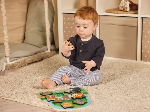 Joc Educativ Puzzle Cu Piese De Lemn - In Padure [5]