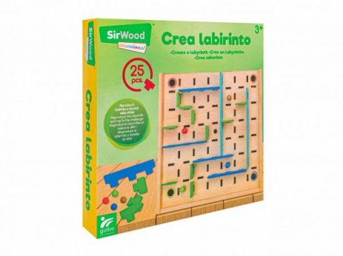 Cadouri copii - Joc-logic-labirint-din-lemn-Globo-35-piese-Globo