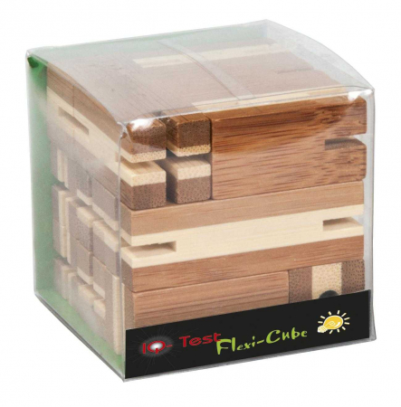 Jucarii de sezon - Fridolin-Joc-logic-puzzle-3D-din-bambus-Flexi-cub
