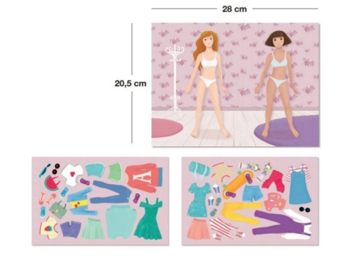 Oktató játékok - Joc magnetic APLI - Fashion, 42 piese