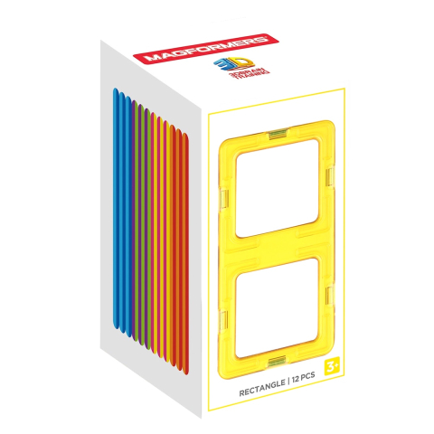 Oktató játékok - Joc magnetic de construcție Magformers Rectangle Set - 12 piese in forma de dreptunghi