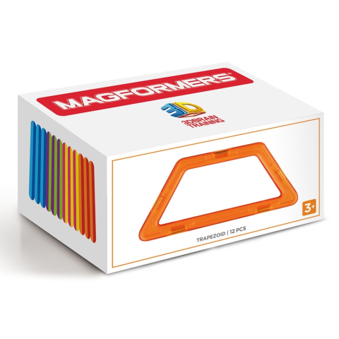 Oktató játékok - Joc magnetic de constructie Magformers Trapezoid Set - 12 piese in forma de trapez